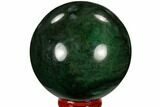 Polished Swazi Jade (Nephrite) Sphere - South Africa #115567-1
